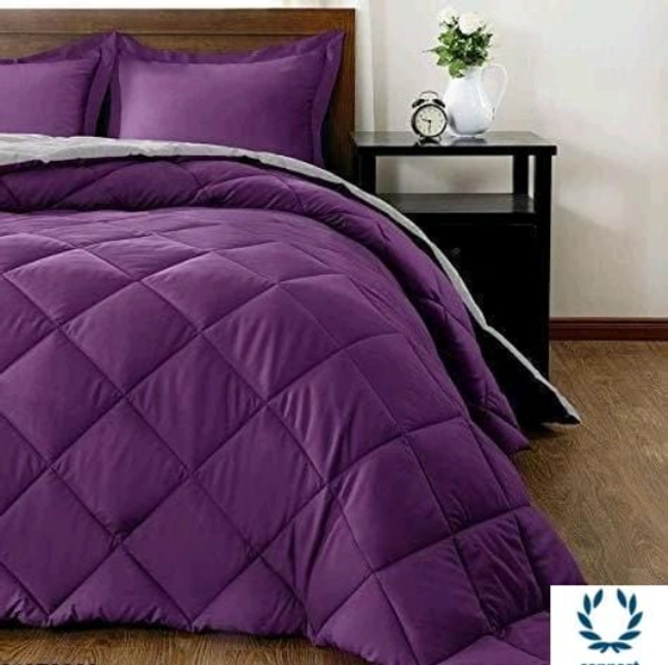 Elegant 200 GSM Microfibre Comforter Siglh. Bed for Winter | Luxurious Quilt Blanket Double Bed | Soft Microfiber Qulits AC Comforters | Size 90X60 Inch Purple - Free Size, Purple, Cotton, Pack of1